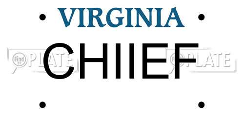 CHIIEF Virginia License Plate