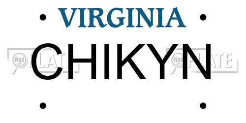 CHIKYN Virginia License Plate