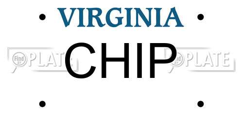 CHIP Virginia License Plate