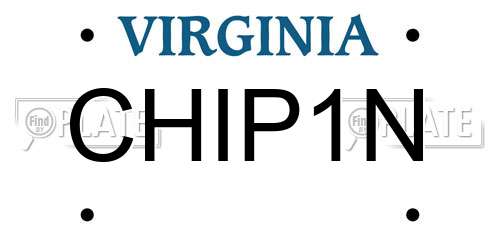 CHIP1N Virginia License Plate