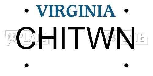 CHITWN Virginia License Plate