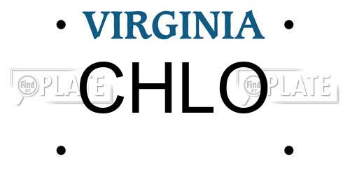 CHLO Virginia License Plate