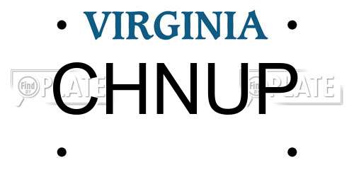 CHNUP Virginia License Plate