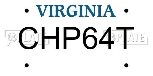 CHP64T Virginia License Plate
