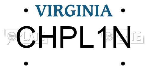 CHPL1N Virginia License Plate