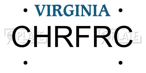 CHRFRC Virginia License Plate