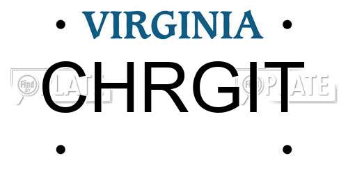 CHRGIT Virginia License Plate