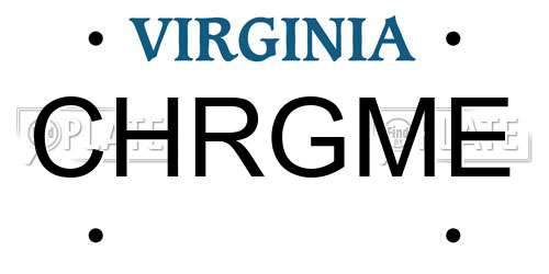 CHRGME Virginia License Plate