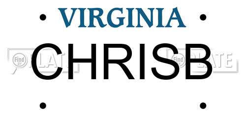 CHRISB Virginia License Plate