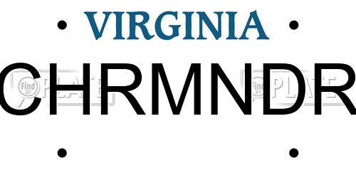 CHRMNDR Virginia License Plate