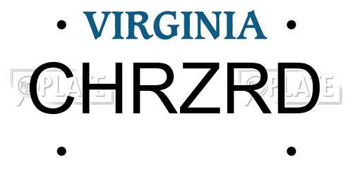 CHRZRD Virginia License Plate