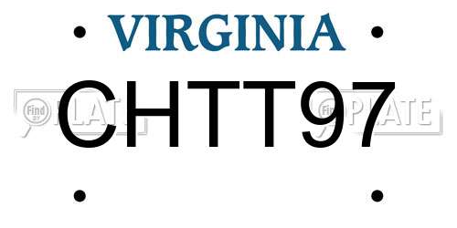 CHTT97 Virginia License Plate