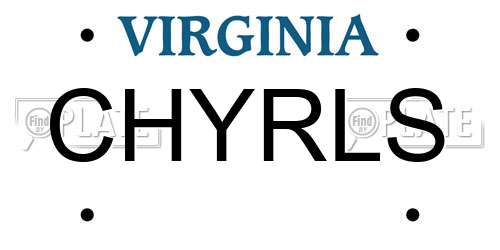 CHYRLS Virginia License Plate