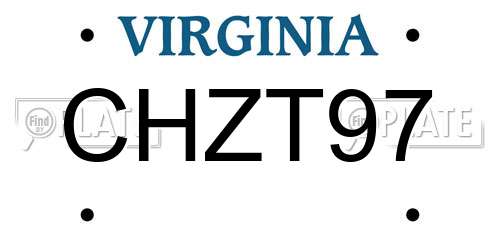 CHZT97 Virginia License Plate