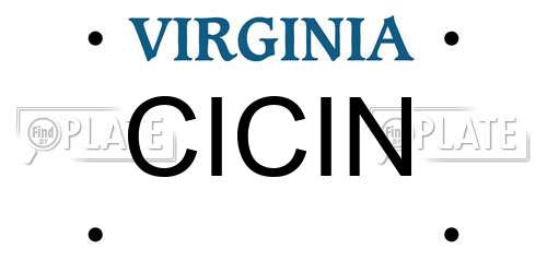 CICIN Virginia License Plate