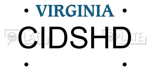 CIDSHD Virginia License Plate