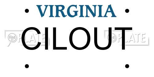 CILOUT Virginia License Plate