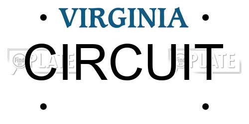 CIRCUIT Virginia License Plate