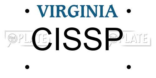 CISSP Virginia License Plate