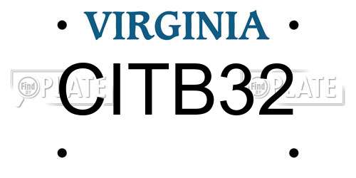 CITB32 Virginia License Plate