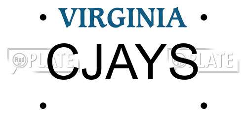 CJAYS Virginia License Plate