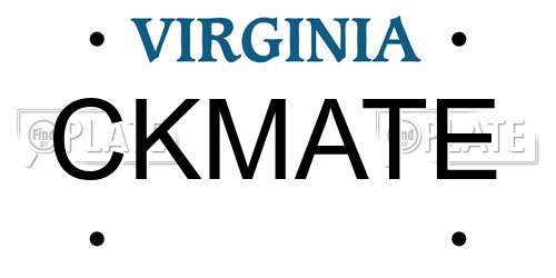 CKMATE Virginia License Plate