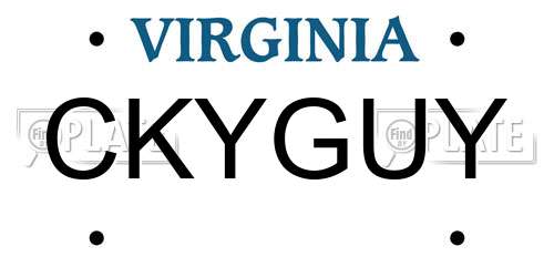 CKYGUY Virginia License Plate