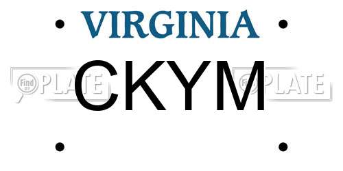 CKYM Virginia License Plate