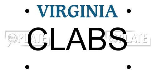 CLABS Virginia License Plate