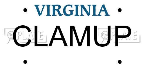 CLAMUP Virginia License Plate