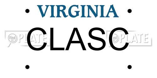CLASC Virginia License Plate