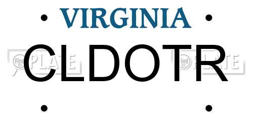 CLDOTR Virginia License Plate