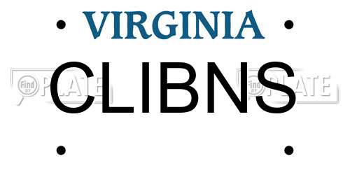 CLIBNS Virginia License Plate