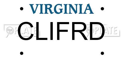 CLIFRD Virginia License Plate