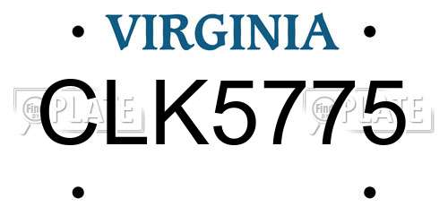 CLK5775 Virginia License Plate