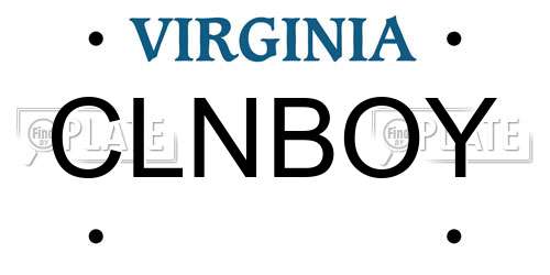 CLNBOY Virginia License Plate
