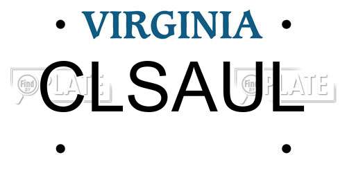 CLSAUL Virginia License Plate