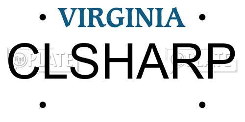 CLSHARP Virginia License Plate