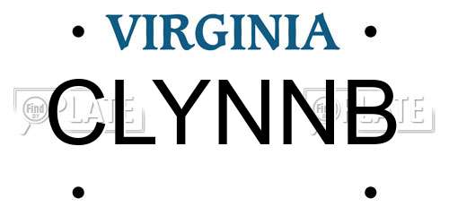 CLYNNB Virginia License Plate