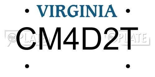 CM4D2T Virginia License Plate