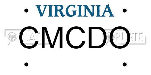 CMCDO Virginia License Plate