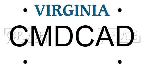 CMDCAD Virginia License Plate
