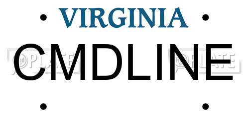 CMDLINE Virginia License Plate