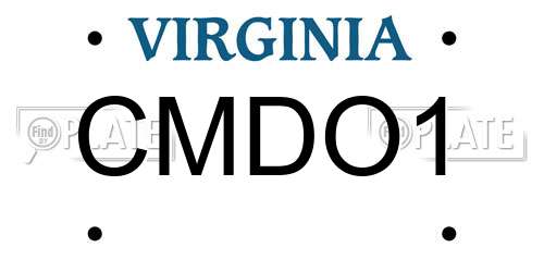 CMDO1 Virginia License Plate