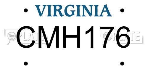 CMH176 Virginia License Plate
