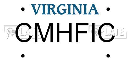 CMHFIC Virginia License Plate
