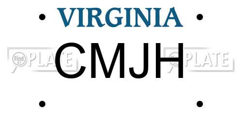 CMJH Virginia License Plate