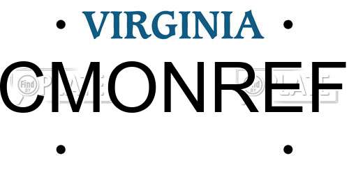 CMONREF Virginia License Plate