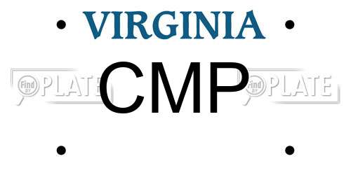 CMP Virginia License Plate