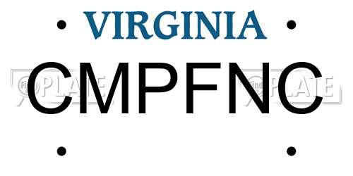 CMPFNC Virginia License Plate